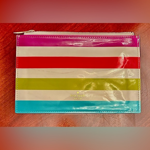 Kate Spade Candy Stripe Pencil Pouch - Picture 2 of 7